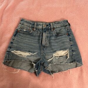 American Eagle high waisted distressed shorts
